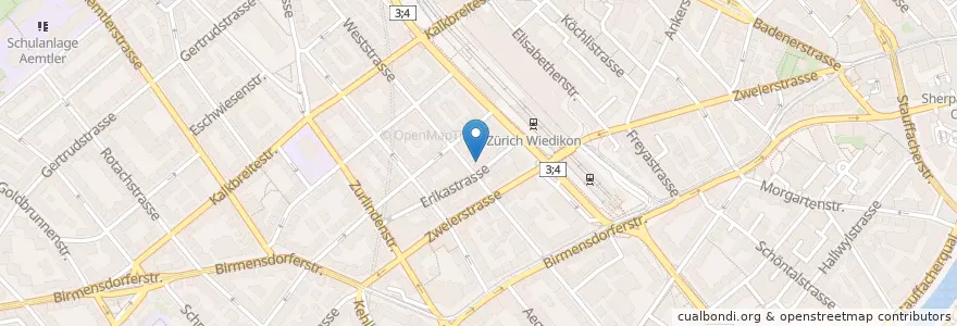 Mapa de ubicacion de Synagoge Agudas Achim en Suisse, Zurich, District De Zurich, Zurich.