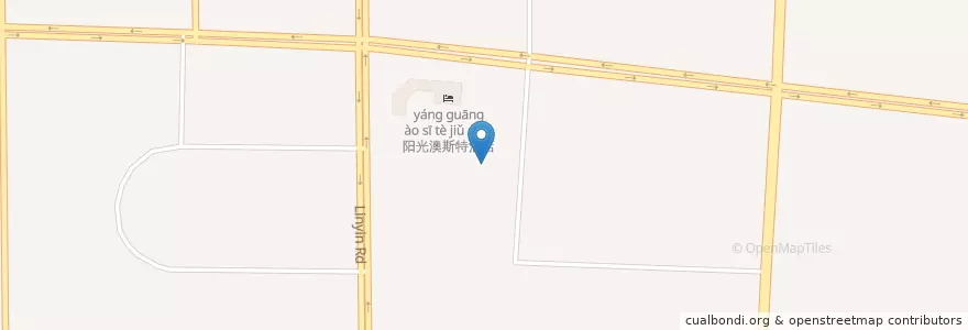 Mapa de ubicacion de 西园街道办 en 中国, 内蒙古自治区, 树林召镇, 西园街道办.