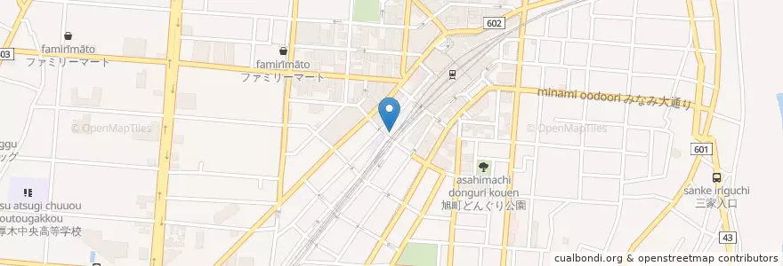 Mapa de ubicacion de 魚炭 (Uotan) en Japan, Präfektur Kanagawa, 厚木市.