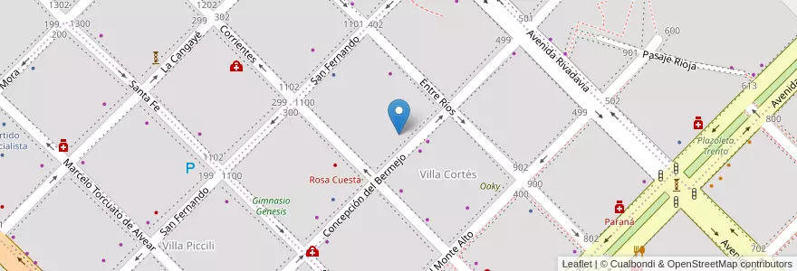 Mapa de ubicacion de 104.7 La Radio en الأرجنتين, Chaco, Departamento San Fernando, Resistencia, Resistencia.