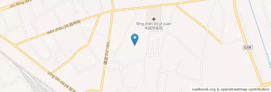 Mapa de ubicacion de 旧城区街道办 en الصين, منغوليا الداخلية, Улаанцав 乌兰察布市, 丰镇市, 旧城区街道办.