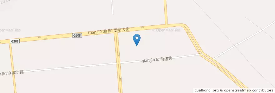 Mapa de ubicacion de 前进路街道办 en الصين, منغوليا الداخلية, Улаанцав 乌兰察布市, 集宁区, 前进路街道办.