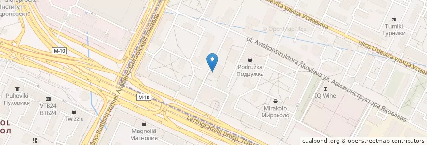Mapa de ubicacion de Сбербанк en Rusia, Distrito Federal Central, Москва, Северный Административный Округ, Район Сокол, Район Аэропорт.