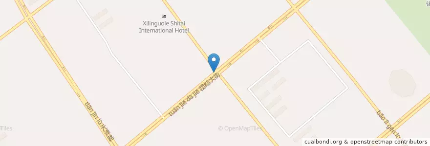 Mapa de ubicacion de 希日塔拉街道办 en 중국, 내몽골 자치구, 锡林郭勒盟, 锡林浩特市, 希日塔拉街道办.