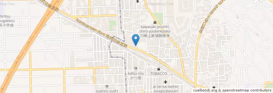 Mapa de ubicacion de 三菱東京UFJ銀行 en Japão, 神奈川県, 川崎市, 中原区.