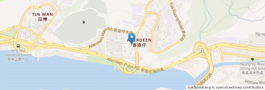 Mapa de ubicacion de Kam Fung Building en China, Guangdong, Hong Kong, Hong Kong Island, New Territories, Southern District.