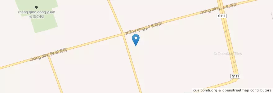 Mapa de ubicacion de 长青街道办 en China, Mongólia Interior, 赤峰市, 红山区, 长青街道办.