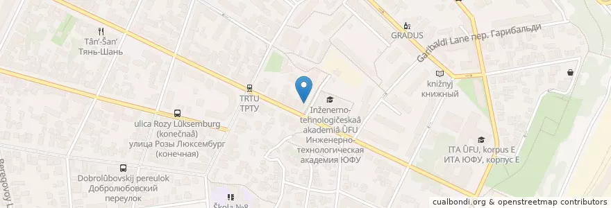 Mapa de ubicacion de Club'1 (База) en Russie, District Fédéral Du Sud, Ростовская Область, Городской Округ Таганрог.
