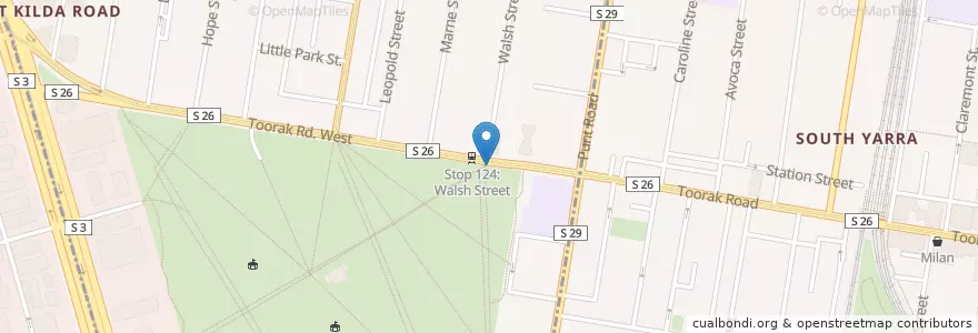 Mapa de ubicacion de Flexicar en Avustralya, Victoria, City Of Melbourne.