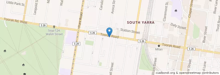 Mapa de ubicacion de Café Luca en オーストラリア, ビクトリア, City Of Stonnington.