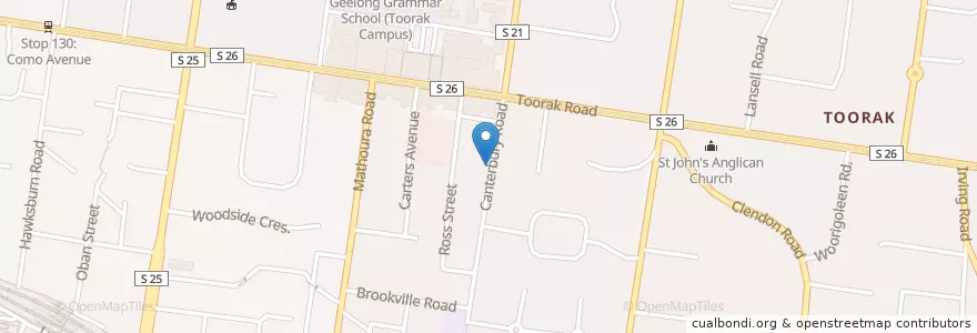 Mapa de ubicacion de Toorak Village Dental Care en オーストラリア, ビクトリア, City Of Stonnington.