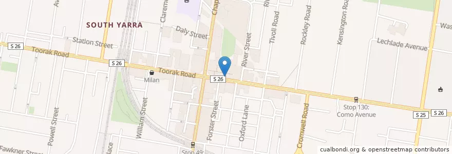 Mapa de ubicacion de Insieme Restaurant Bar en オーストラリア, ビクトリア, City Of Stonnington.