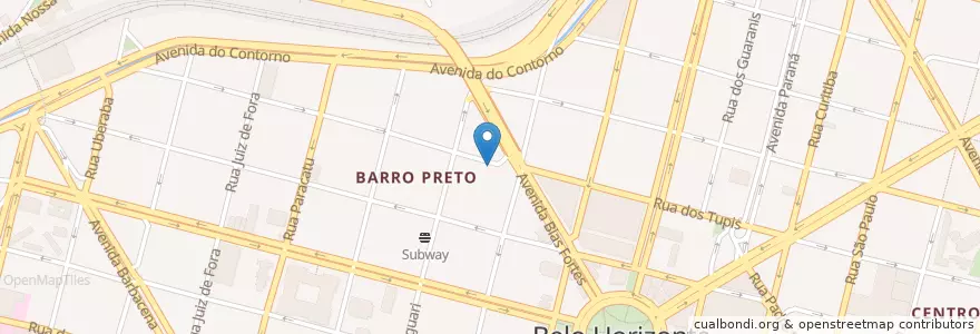 Mapa de ubicacion de Bar da Máfia Azul en ブラジル, 南東部地域, ミナス ジェライス, Região Geográfica Intermediária De Belo Horizonte, Região Metropolitana De Belo Horizonte, Microrregião Belo Horizonte, ベロオリゾンテ.