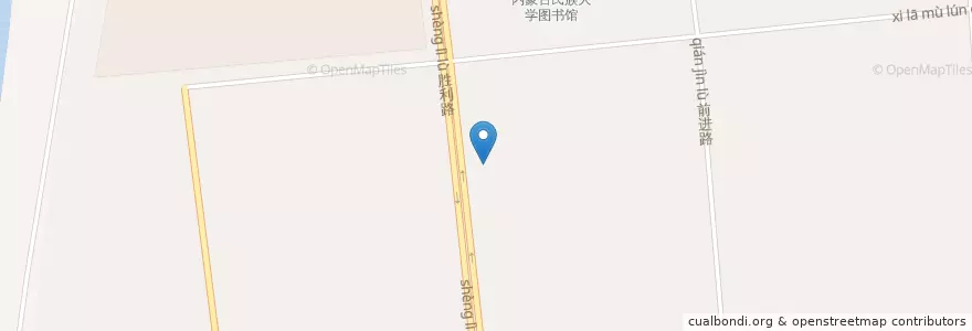 Mapa de ubicacion de 西门街道办 en 中国, 内蒙古自治区, Тонляо Хот 通辽市, 科尔沁区, 西门街道办.