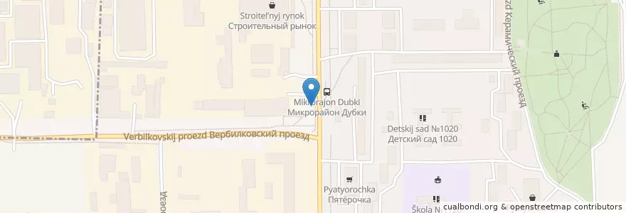 Mapa de ubicacion de Микрорайон Дубки en Rusland, Centraal Federaal District, Moskou, Северный Административный Округ, Район Восточное Дегунино.