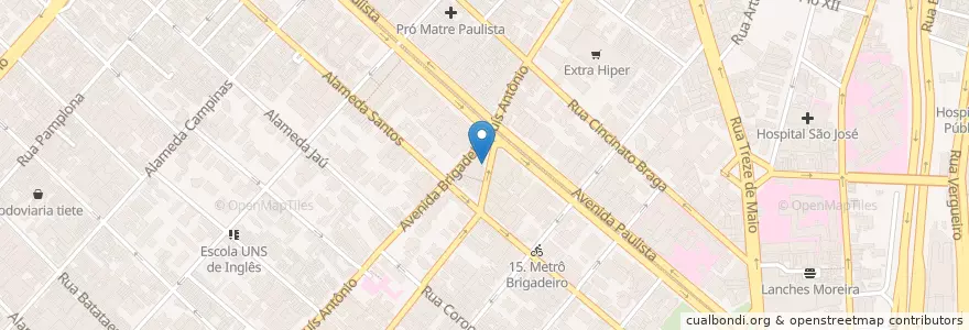 Mapa de ubicacion de Lanchonete Copão Paulista en Бразилия, Юго-Восточный Регион, Сан-Паулу, Região Geográfica Intermediária De São Paulo, Região Metropolitana De São Paulo, Região Imediata De São Paulo, Сан-Паулу.