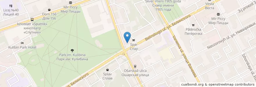 Mapa de ubicacion de Банк Русский стандарт en Russia, Circondario Federale Del Volga, Нижегородская Область, Городской Округ Нижний Новгород.