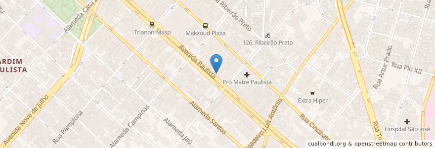 Mapa de ubicacion de Faculdade Cásper Líbero en البَرَازِيل, المنطقة الجنوبية الشرقية, ساو باولو, Região Geográfica Intermediária De São Paulo, Região Metropolitana De São Paulo, Região Imediata De São Paulo, ساو باولو.