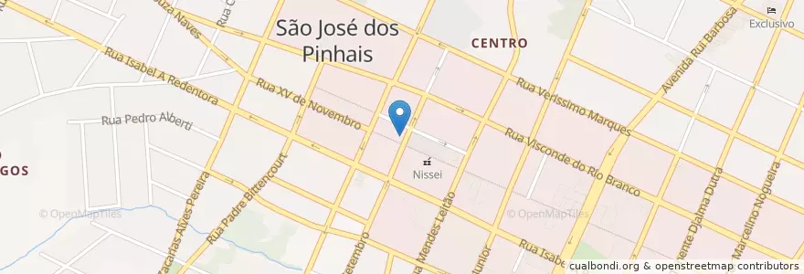 Mapa de ubicacion de Guarda Municipal en برزیل, منطقه جنوب برزیل, پارانا, Região Geográfica Intermediária De Curitiba, Região Metropolitana De Curitiba, Microrregião De Curitiba, São José Dos Pinhais.