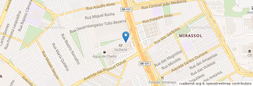 Mapa de ubicacion de Café do Ponto en البَرَازِيل, المنطقة الشمالية الشرقية, ريو غراندي دو نورتي, Região Geográfica Intermediária De Natal, Microrregião De Natal, ناتال.