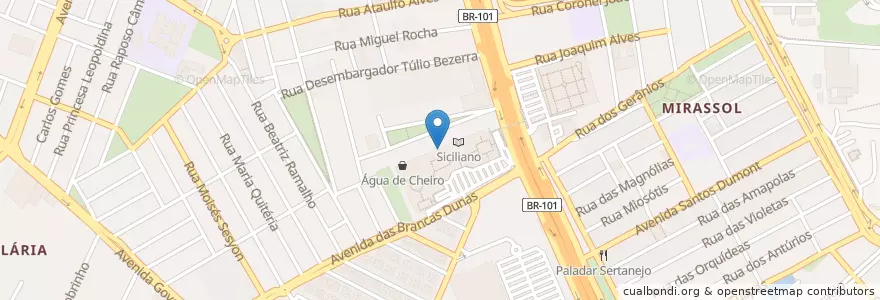 Mapa de ubicacion de Mister Pizza en البَرَازِيل, المنطقة الشمالية الشرقية, ريو غراندي دو نورتي, Região Geográfica Intermediária De Natal, Microrregião De Natal, ناتال.