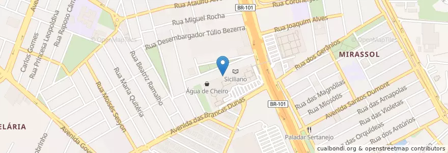 Mapa de ubicacion de Sushimi en البَرَازِيل, المنطقة الشمالية الشرقية, ريو غراندي دو نورتي, Região Geográfica Intermediária De Natal, Microrregião De Natal, ناتال.