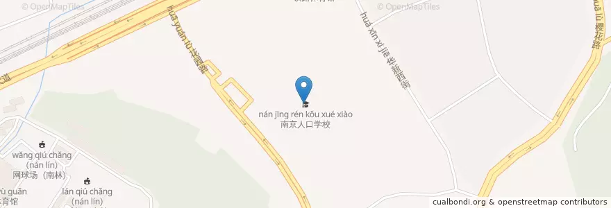 Mapa de ubicacion de 南京人口学校 en 中国, 江苏省, 南京市, 玄武区.