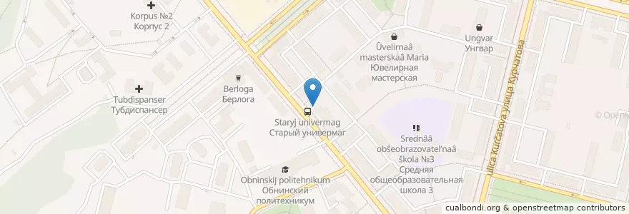Mapa de ubicacion de Газэнергобанк en Russia, Distretto Federale Centrale, Калужская Область, Городской Округ Обнинск.