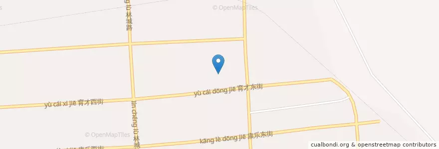 Mapa de ubicacion de 红旗街道办 en 中国, 内蒙古自治区, Хөлөнбуйр / 呼伦贝尔市 / Hulunbuir, 牙克石市, 红旗街道办.