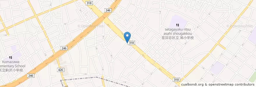 Mapa de ubicacion de ガスト en 일본, 도쿄도, 世田谷区.