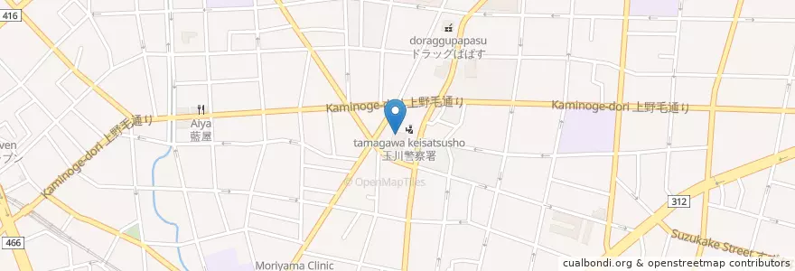 Mapa de ubicacion de 玉川警察署 en اليابان, 東京都, 世田谷区.