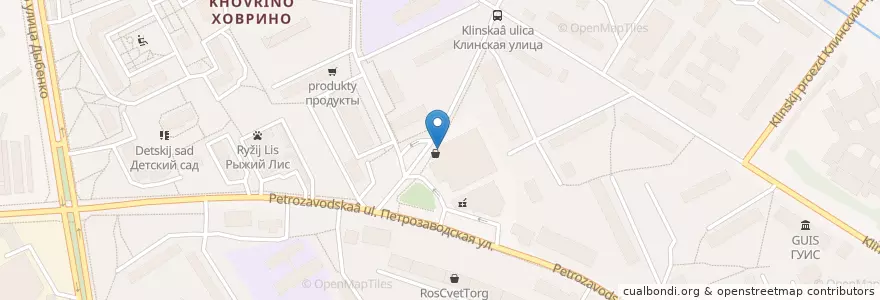 Mapa de ubicacion de Дентал плюс en ロシア, 中央連邦管区, モスクワ, Северный Административный Округ, Район Ховрино.
