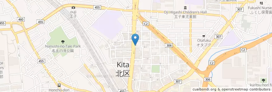Mapa de ubicacion de 島田薬局 en Jepun, 東京都, 北区.