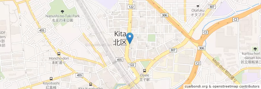 Mapa de ubicacion de 王子小泉医院 en اليابان, 東京都, 北区.