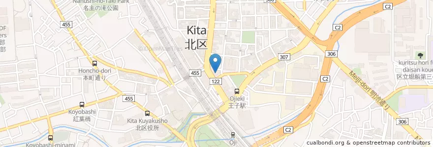 Mapa de ubicacion de りそな銀行 en اليابان, 東京都, 北区.