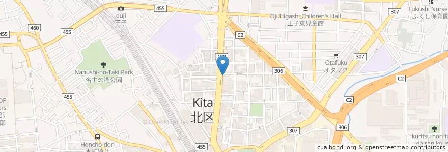 Mapa de ubicacion de 王子スタジオ1 en Japão, Tóquio, 北区.