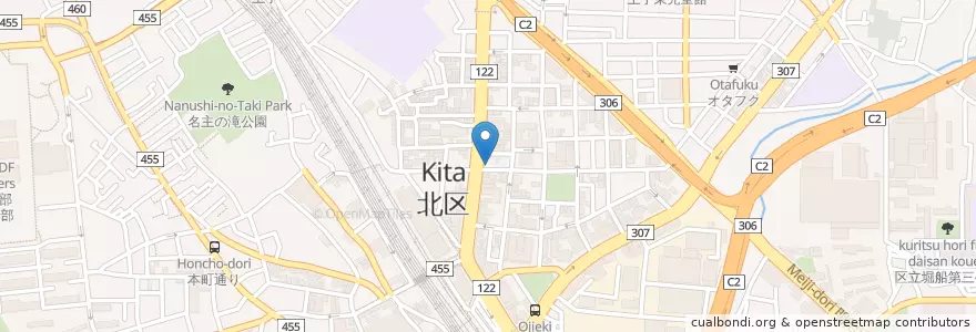 Mapa de ubicacion de 王子・かおり クリニック en Japan, Tokio, 北区.