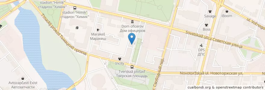 Mapa de ubicacion de Фабрика Блюза en Russland, Föderationskreis Zentralrussland, Oblast Twer, Городской Округ Тверь, Калининский Район.