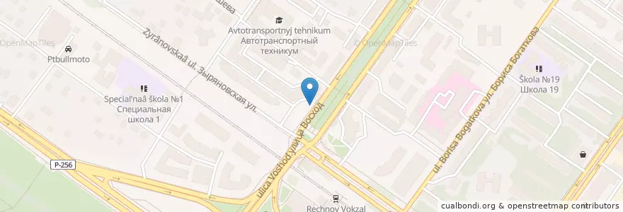 Mapa de ubicacion de Дядя Дёнер en Rusia, Сибирский Федеральный Округ, Wilayah Novosibirsk, Городской Округ Новосибирск.