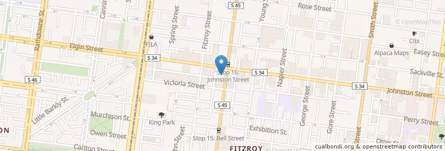 Mapa de ubicacion de The Roadhouse en 오스트레일리아, Victoria, City Of Yarra.