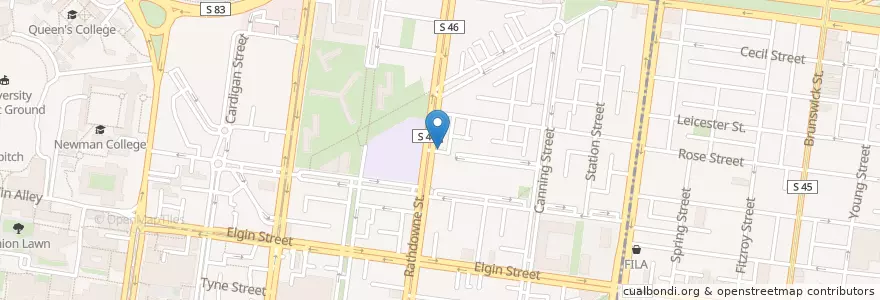 Mapa de ubicacion de Rossi's Pizza en Avustralya, Victoria.