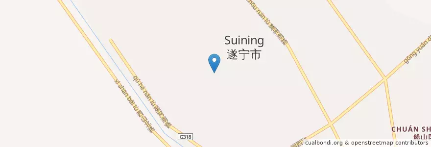 Mapa de ubicacion de 高升街街道 en 中国, 四川省, 遂宁市, 船山区, 高升街街道.