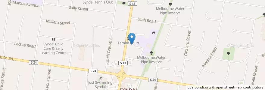 Mapa de ubicacion de St Christophers Catholic Church en Australia, Victoria, City Of Monash.