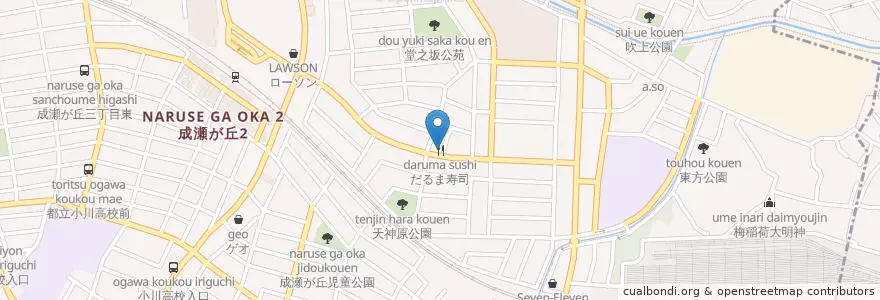 Mapa de ubicacion de だるま寿司 en 日本, 東京都, 町田市.