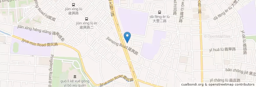 Mapa de ubicacion de 爭鮮迴轉壽司 en Taiwán, Kaohsiung, 三民區.
