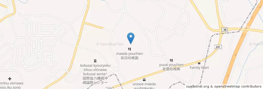 Mapa de ubicacion de 浦添市立前田小学校 en Japonya, 沖縄県.