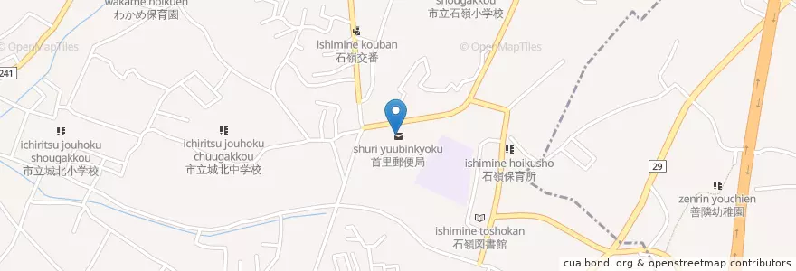 Mapa de ubicacion de 首里郵便局 en ژاپن, 沖縄県, 那覇市.