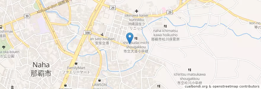 Mapa de ubicacion de 那覇市立大道幼稚園 en Japonya, 沖縄県, 那覇市.