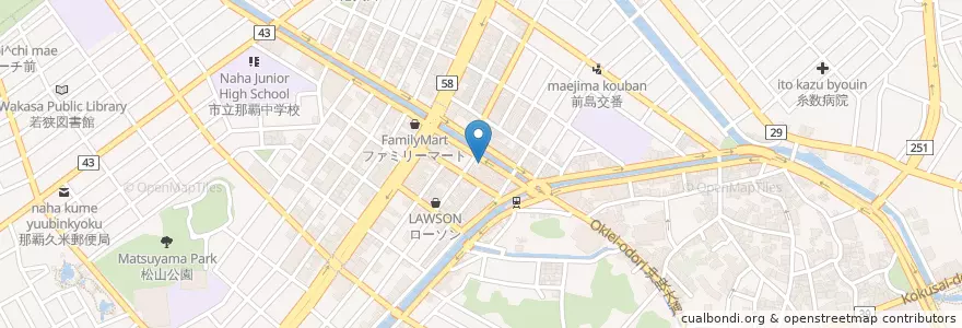 Mapa de ubicacion de 那覇久茂地郵便局 en Japan, Okinawa Prefecture, Naha.