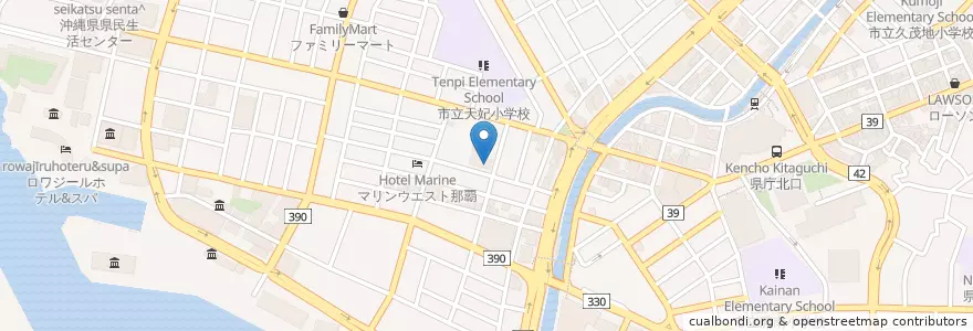Mapa de ubicacion de 東町郵便局 en Giappone, Prefettura Di Okinawa, 那覇市.